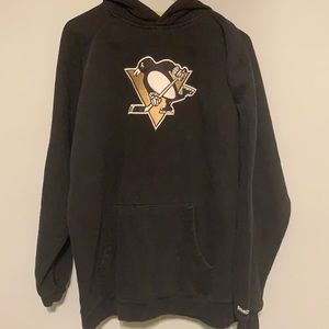 Reebok Black Hoodie with Gold and White Logo